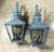 Large Pair of Vintage Solid Brass Wall Lanterns - 12”x 12”x 24” For Sale - Image 9 of 15