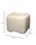 Contemporary Cushion Concrete Stool, Cream For Sale - Image 3 of 6