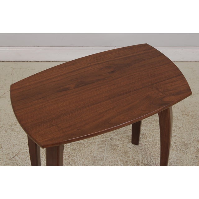 1980s Mid Century Design Modern Walnut Console Table For Sale - Image 5 of 12