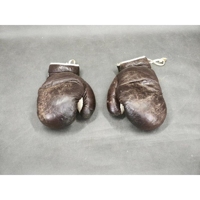 Leather Boxing Gloves and Punching Ball, Czechoslovakia, 1940s, Set of 3 For Sale - Image 3 of 10
