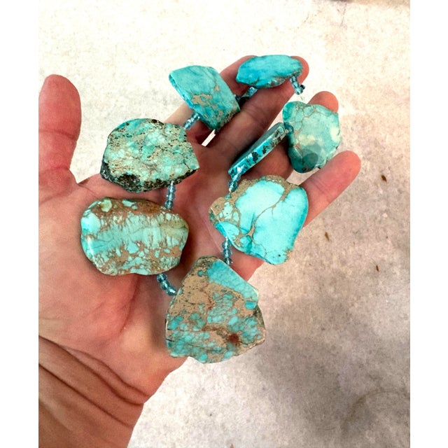 Vintage Turquoise Jasper Beaded Necklace For Sale - Image 4 of 4