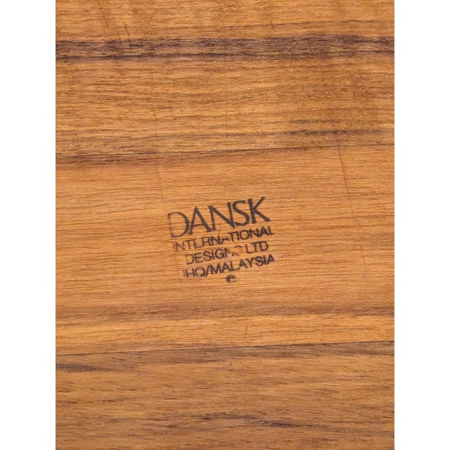 1980s Vintage Dansk Teak Serving Tray With End-Grain Cutting Board For Sale - Image 5 of 7