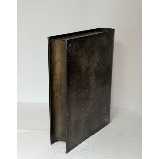 1980s Italian Brutalist “Il Teatro” Metal Book Rectangular Box For Sale - Image 10 of 12
