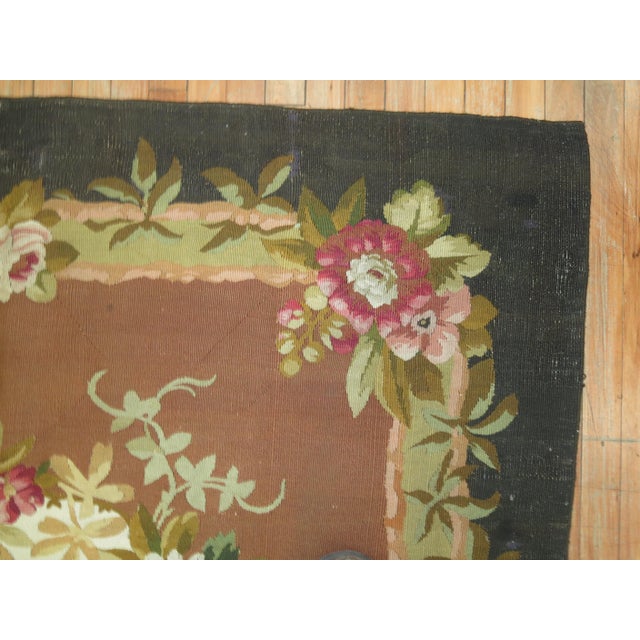 19th Century Louis Philippe French Aubusson Mid Carpet - 5'7" x 7'1" For Sale - Image 4 of 8