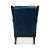 2020s Classic Leather Wingback Chair Chateau Blue For Sale - Image 5 of 12