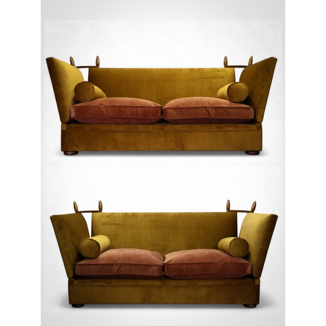 Tiplady 3-Seater Sofa in Butterscotch and Salmon Velvet from George Smith, 2010s For Sale - Image 4 of 18