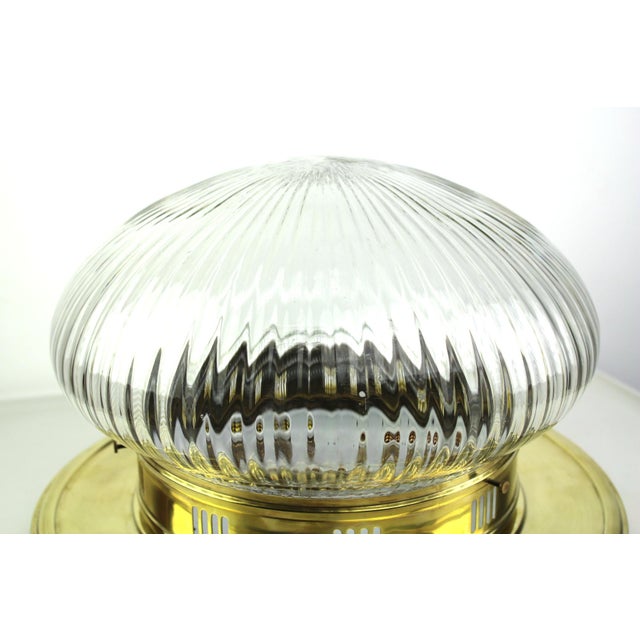 Brass frame, 3 E27 sockets, rewired, hand-blown glass Up to 250V (Europe/UK Standard).The wiring of this item may be...