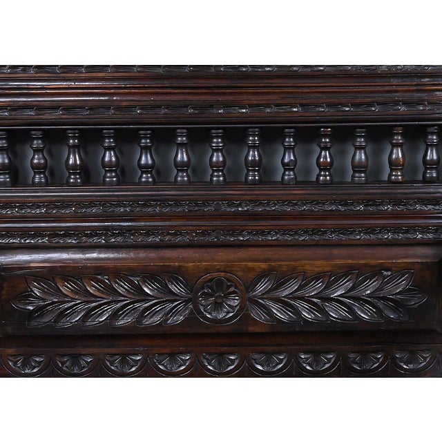 Neo-Gothic Style Storage Bench in Oak For Sale - Image 11 of 18