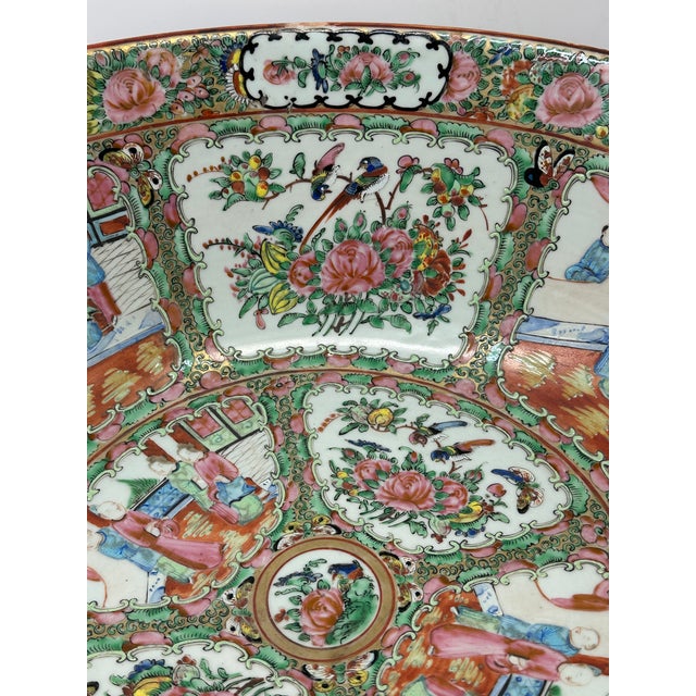 Late 19th Century. Punch Bowl. Chinese Porcelain Rose Medallion Circa 1880 For Sale - Image 11 of 15