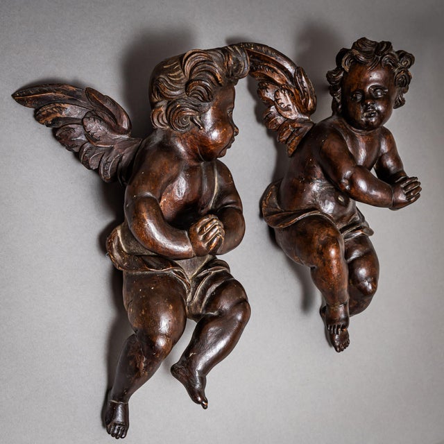Baroque Baroque Angels, 1700s, Set of 2 For Sale - Image 3 of 8