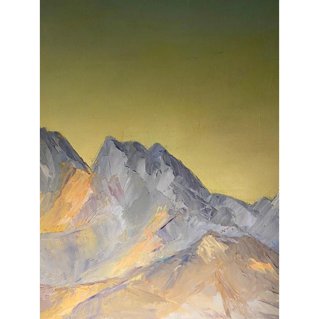A. Zosso, Swiss Mountains, Oil on Canvas, 1951 For Sale - Image 4 of 8
