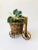 Vintage Rattan Bicycle Plant Basket For Sale - Image 9 of 12