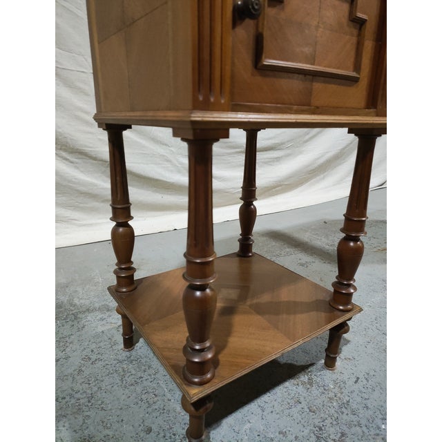Pair of 19th Century French Louis XVI Marble-Top Chevet Bedside Cabinets, Circa 1880 For Sale - Image 12 of 18