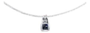 Elegant 18k White Gold Choker Necklace With Natural Diamond Pendant