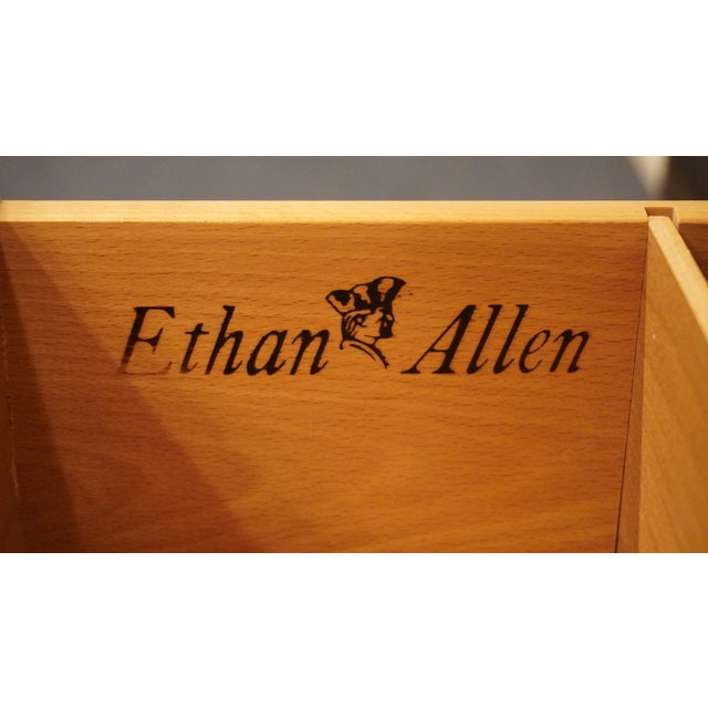 Ethan Allen Classic Manor Solid Maple 72" Triple Door Dresser 15-5213 For Sale - Image 10 of 14