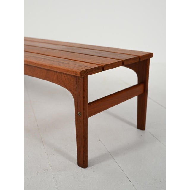 Brown Kavalkad Bench by Yngvar Sandström for Säffle Möbelfabrik, 1960s For Sale - Image 8 of 10