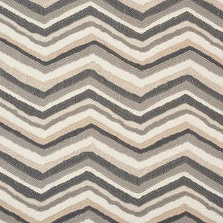 Schumacher Shasta Embroidery Fabric in Neutral For Sale