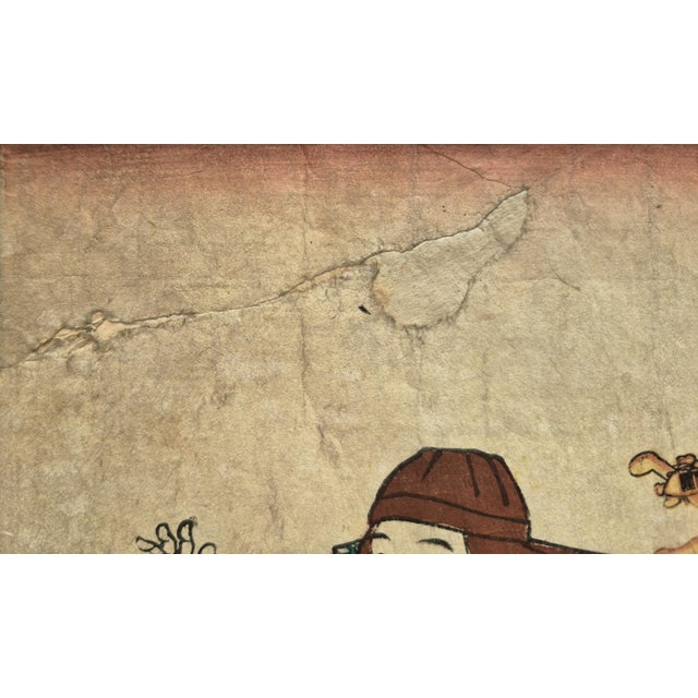 Mid 19th Century Edo Era (Ca 1840) Japanese Woodblock Print of Bijin-Ga / Geishas in Kimono by Kunisada – Newly Framed For Sale - Image 5 of 5