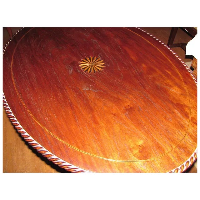 Antique English Colonial Mahogany Center Table Circa 1835 For Sale - Image 9 of 9