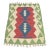 1960s Tribal Geometric Red and Green Kilim Rug For Sale