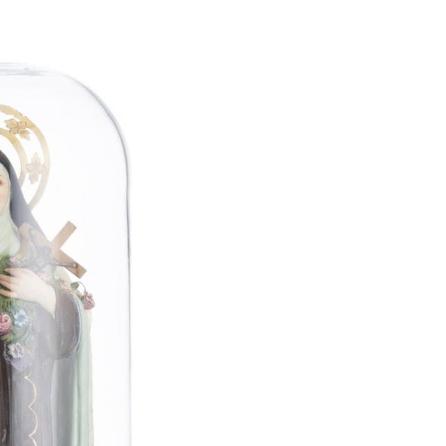 Religious Artist, Saint Teresa of the Child Jesus, 19th Century, Wood with Glass & Metal Details For Sale - Image 4 of 6