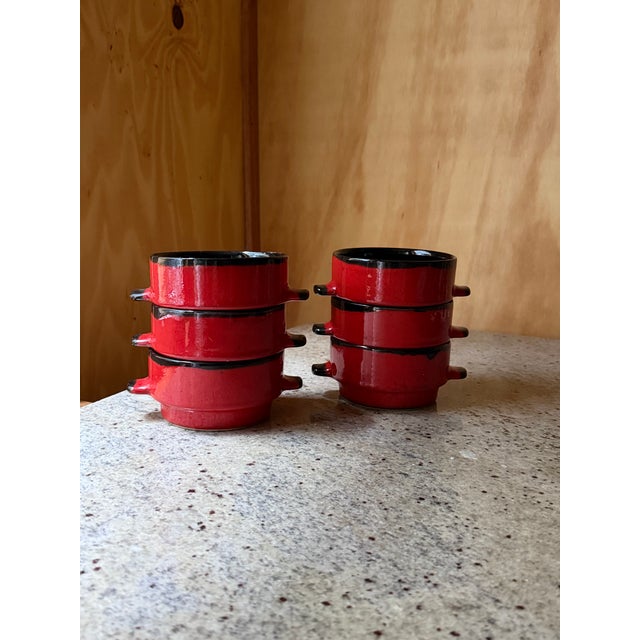 Vintage West German Pottery Soup Crocks, 1960, Set of 6 For Sale - Image 14 of 15