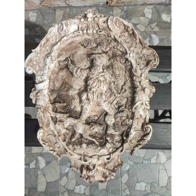 Pre-War Hunting Painting, 1920s, Plaster For Sale - Image 10 of 10