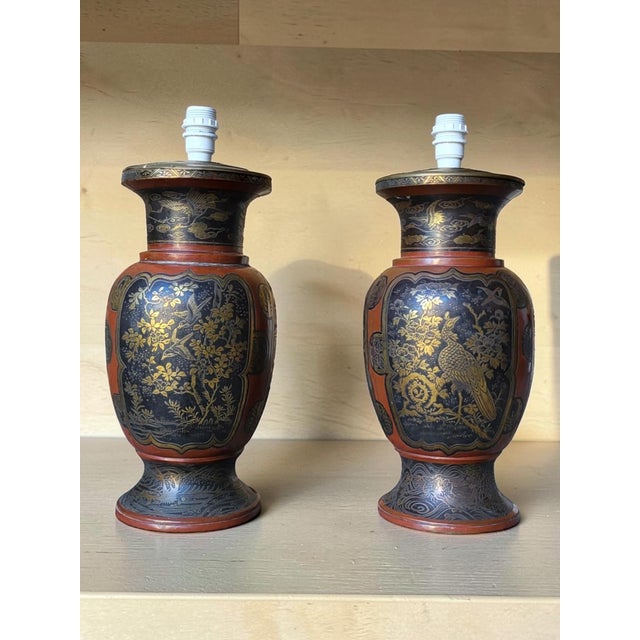 Japanese Meiji Era Lamps, Late 19th Century, Set of 2 For Sale - Image 6 of 14