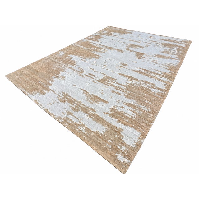 Rh Kasir Wool & Silk Rug – 10' X 14' Wheat/Camel | Hand-Knotted Wool & Silk For Sale - Image 10 of 18