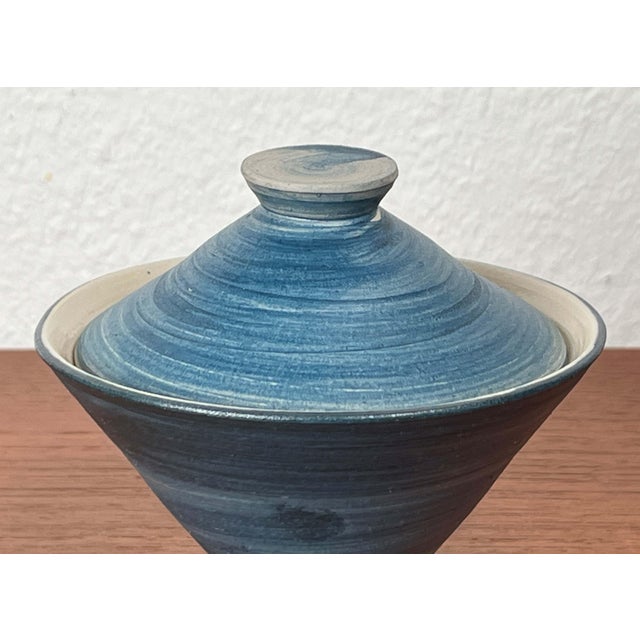 Danish Japanese Style Pottery Bowl with Lid For Sale - Image 15 of 18