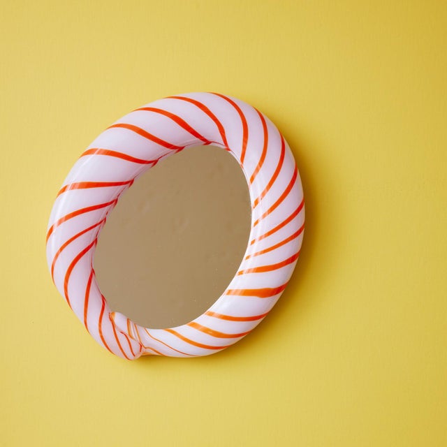 Not Yet Made - Made To Order Large Candy Mirror in Striped Glass by Studio Berg For Sale - Image 5 of 14