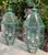 Pair of Vintage Solid Brass Wall Lanterns – Large Beveled Glass Sconces For Sale - Image 4 of 17