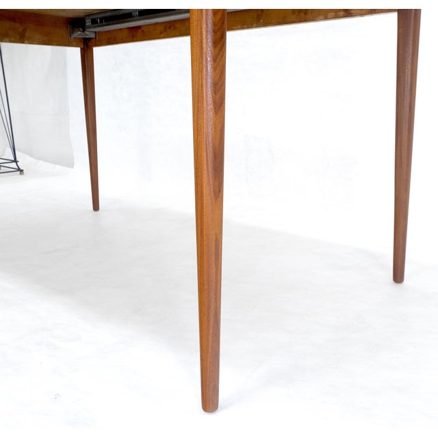 Danish Mid Century Modern Teak Boat Shape Dining Table w/ 3 12" Leaves MINT For Sale - Image 6 of 17