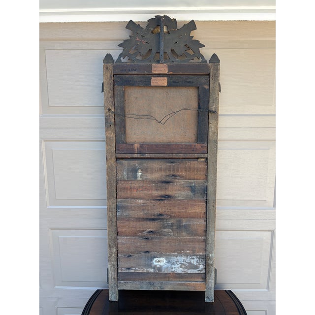 Late 19th Century French Louis XVI Giltwood Trumeau Mirror With Figural Oil Painting For Sale - Image 11 of 13