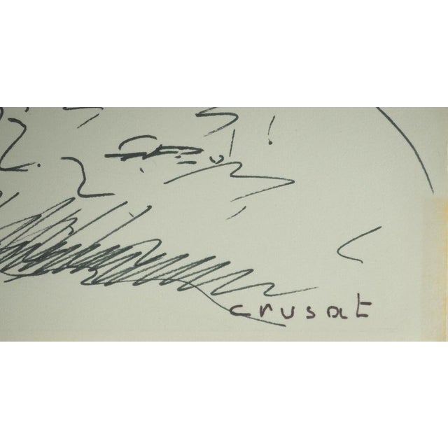 Roger Crusat, Village au loin, Crayon For Sale - Image 5 of 6