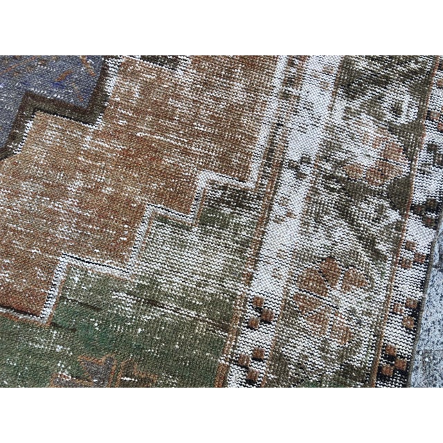 Vintage Oushak Handmade Distressed Rug For Sale - Image 10 of 11