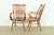 Wood Kipp Stewart for Drexel Declaration Sculpted Walnut Armchairs, Pair For Sale - Image 7 of 10