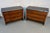 Mid-Century Modern Pair of Mid 20th Century Rosewood and Chrome Three Drawer Dressers For Sale - Image 3 of 14