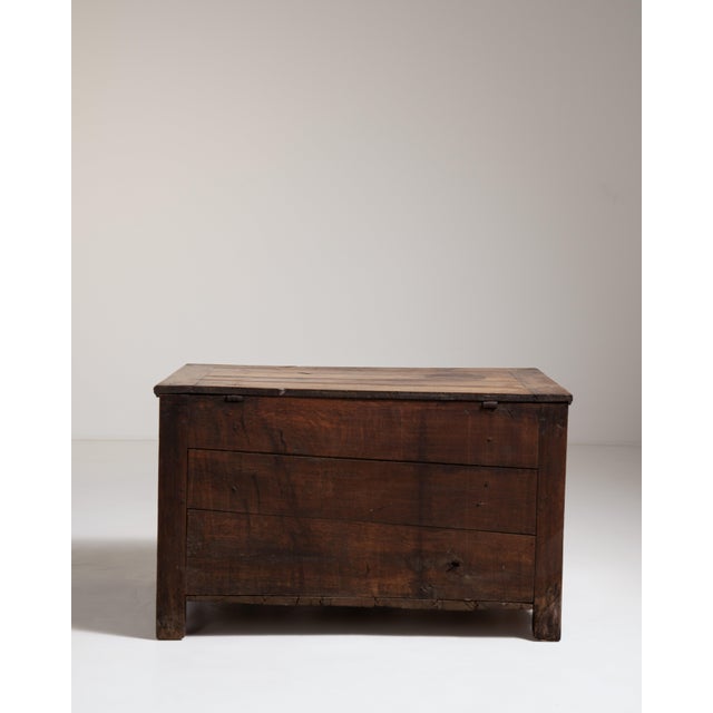 Brown French Carved Oak Trunk France 19th Century For Sale - Image 8 of 12