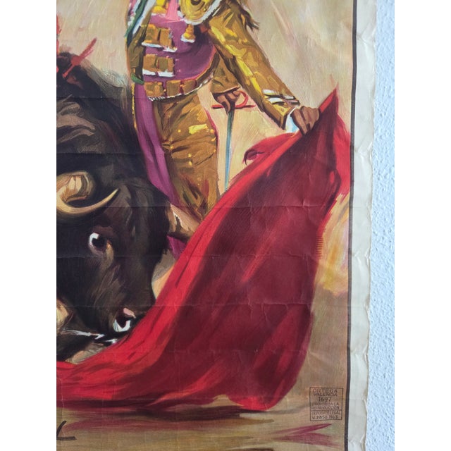 Mid-Century Spanish Realism Authentic Bullfighting Event Poster For Sale In Tampa - Image 6 of 14