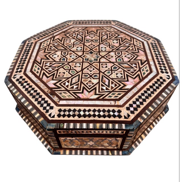 Islamic Early 20th Century Magestic Syrian Inlaid Treasure Boxes For Sale - Image 3 of 17
