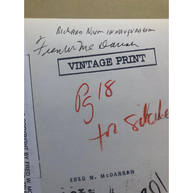 Fred McDarrah, Vintage Print Silver Gelatin Signed Photo President Richard Nixon Innaugural, 1992 For Sale In Miami - Image 6 of 7