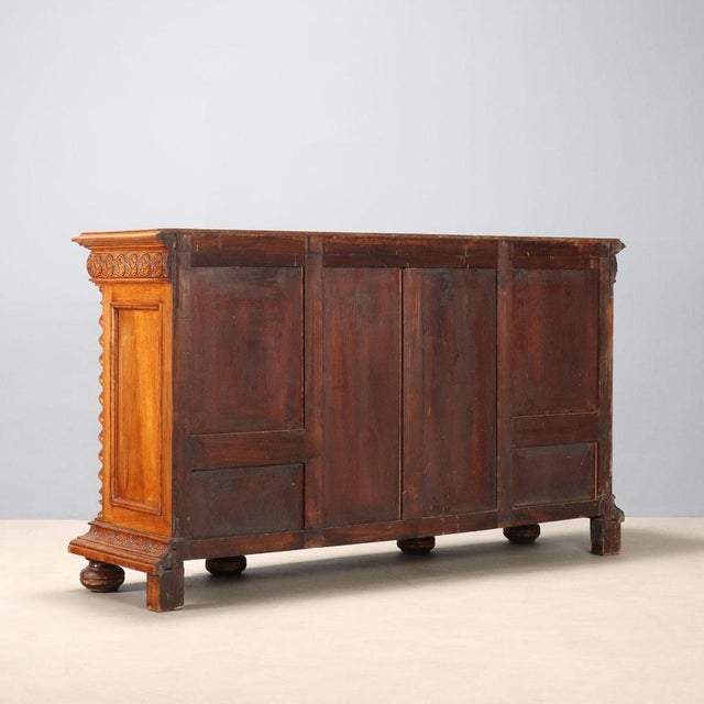 Neo-Baroque Style Walnut Credenza For Sale - Image 13 of 14