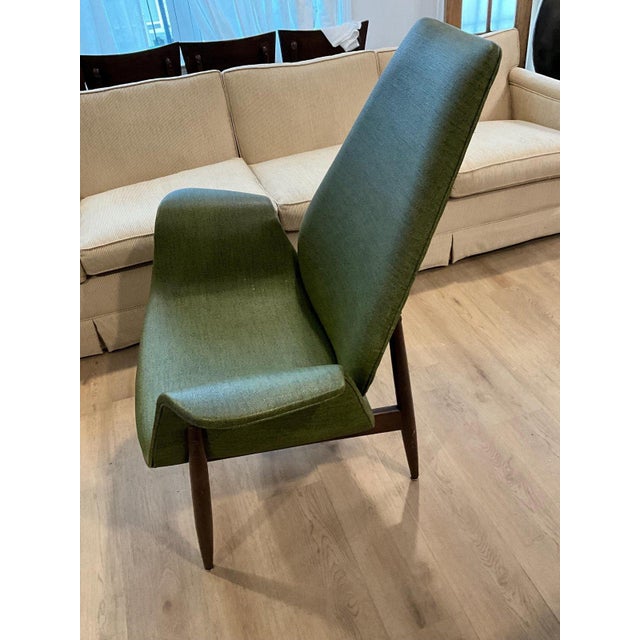 Green Vintage Adrian Pearsall for Craft Associates Sculptural Green Vinyl Lounge Chair | Mid-Century Modern For Sale - Image 8 of 10