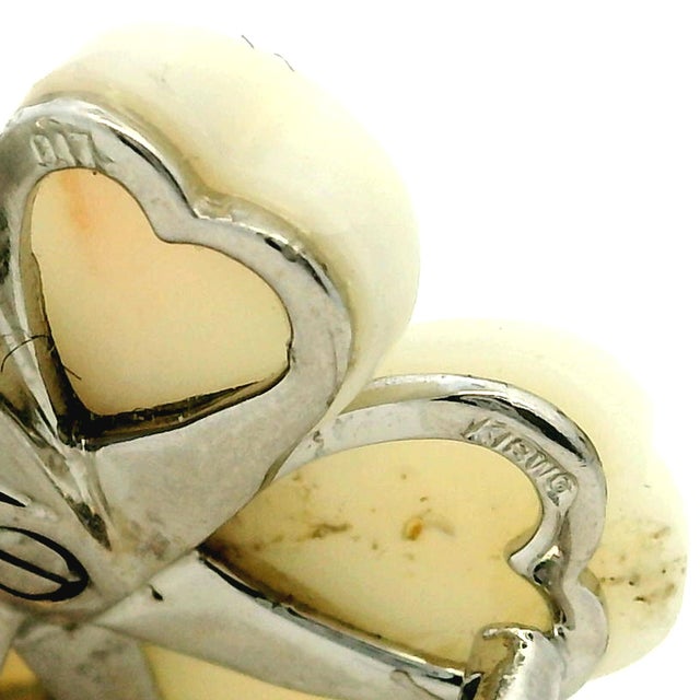 Vintage Italian 18k White Gold Mother-of-Pearl Diamond Flower Brooch, 1970s For Sale - Image 10 of 16