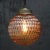 Amber texture glass pendant with brass top 2 meter black wire E27 / E26 Up to 250V (Europe/UK Standard).The wiring of this...