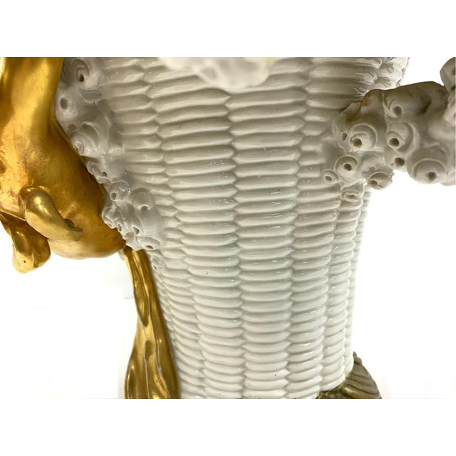 Imperial Amphora Turn Porcelain Cherub Basket With Cascading Rosettes, Circa 1890–1900 For Sale - Image 14 of 16