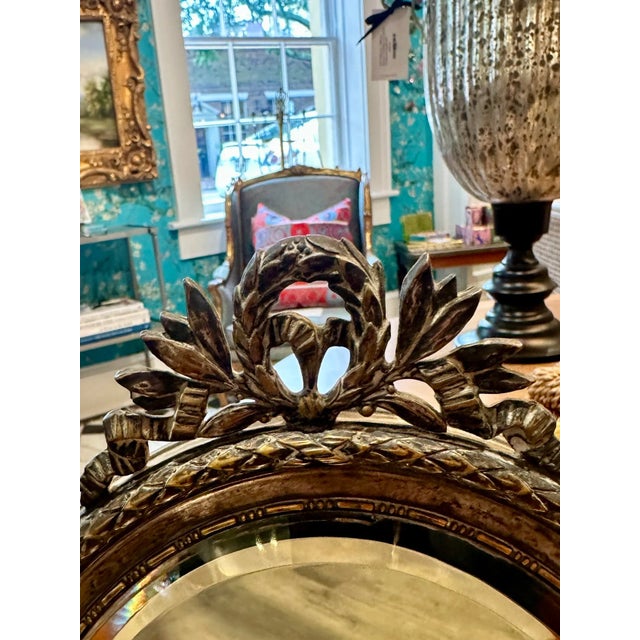 Antique French Victorian Silver and Brass Shaving Mirror For Sale - Image 9 of 12