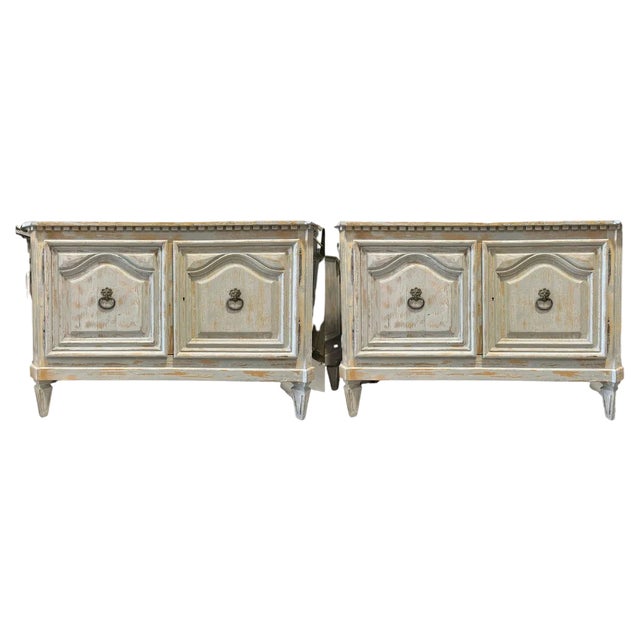 Italian Chests of Drawers in Pinewood, Early 20th Century, Set of 2 For Sale