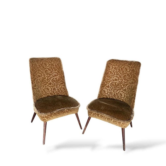 Mid-Century Modern Cocktail Chairs, 1950s, Set of 2 For Sale - Image 4 of 7